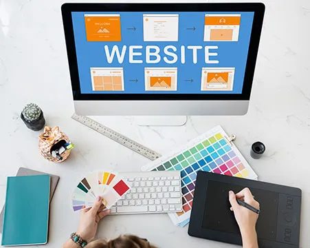  Image depicting website design and development services focused on website redesigning solutions. 